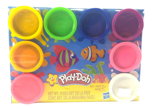 Plastilina Moldeable Play Doh Paquete X8 Tarros Surtida