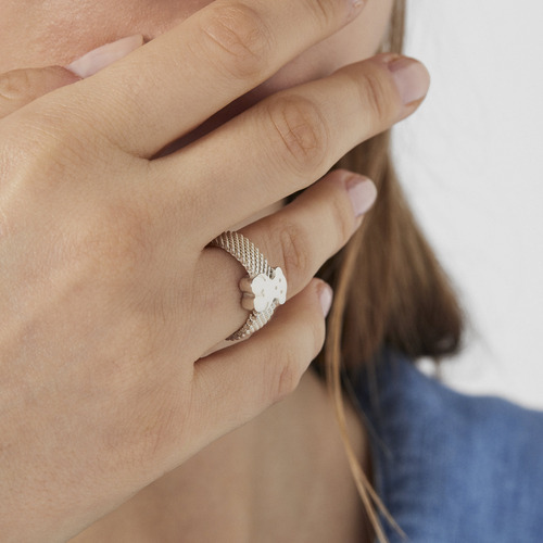 Anillo Tous Mesh De Plata