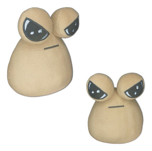 Peluche Pou Enojado | Alien Caqui | Sad Pou | 20cm