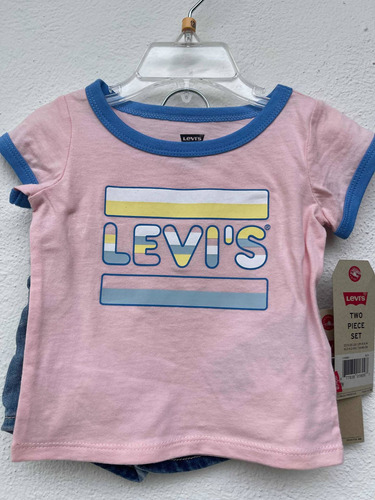 Conjunto   Bebe/niña        Playera/short Mezclilla 