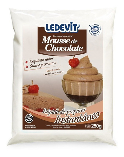 Polvo Para Preparar Mousse De Chocolate 250gr Ledevit