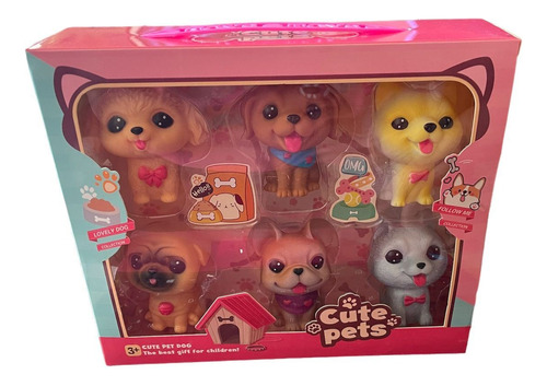 Set Perros Cachorros Mini Cute Niños Niñas