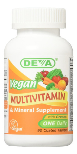 Deva Nutrition Vegan Vitamins Daily Multivitamnico Y Tableta