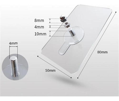 Adhesive Nails Wall Hooks Heavy Duty Stick On Door Nail 12mm