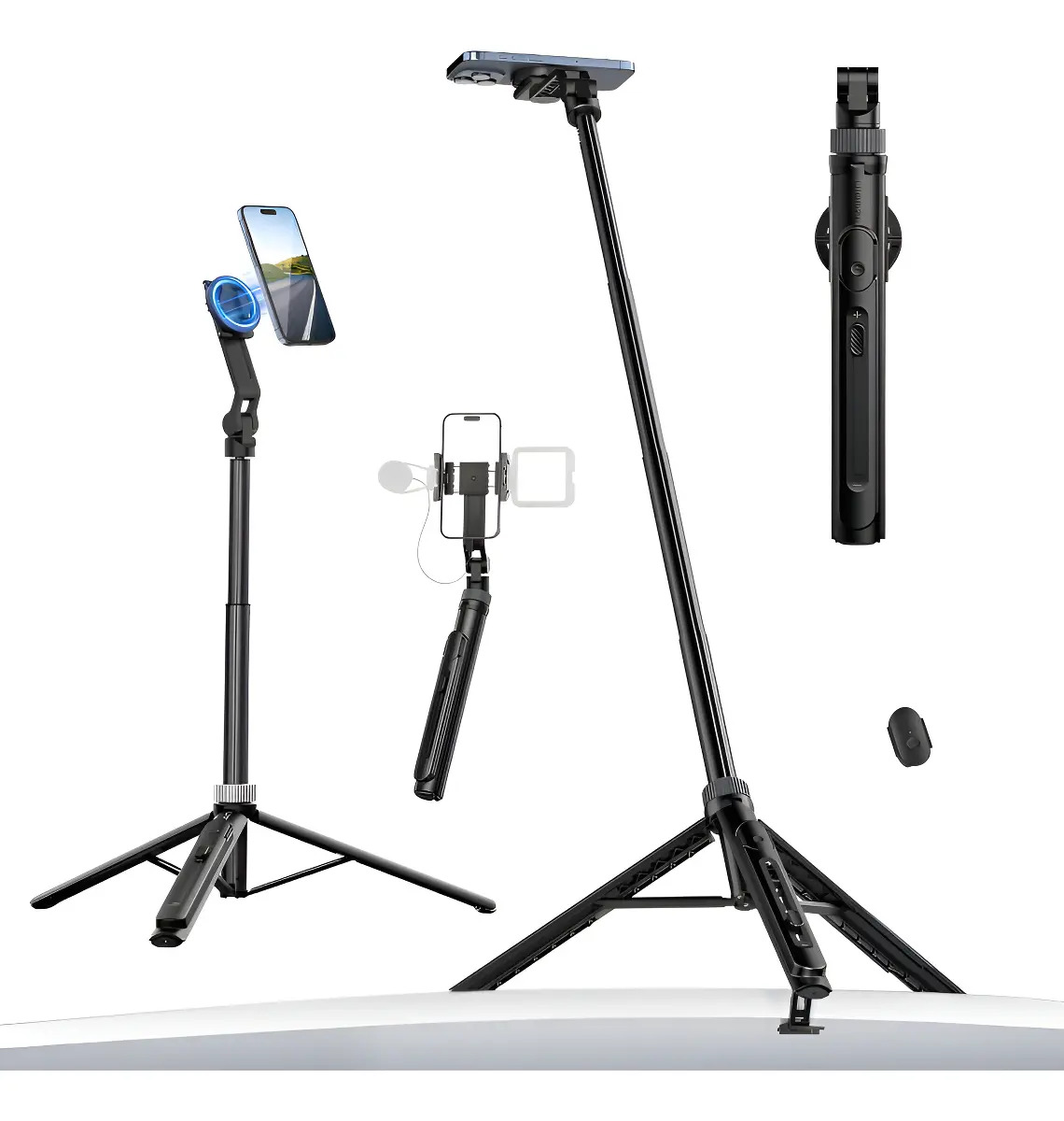Ulanzi Tt88 Tripé Magnético Para Selfies Overhead Shooting Preto