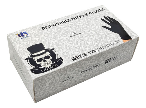 Caja Guantes De Nitrilo Desechables 100 Pcs Talla (m)