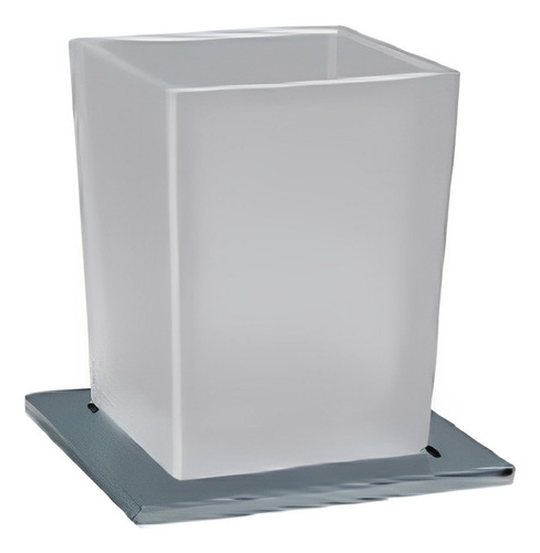 Porta Cepillos De Cristal An.07.9 Urrea Inox Color Gris