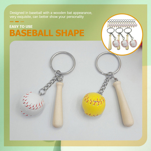 ** Chaveiros De Beisebol, Bolsa, Chaveiros, 16 Peças,