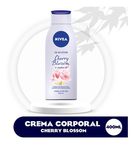 Imagen 1 de 1 de Crema Corporal Nivea Cherry Blossom & Aceite De Jojoba 400ml