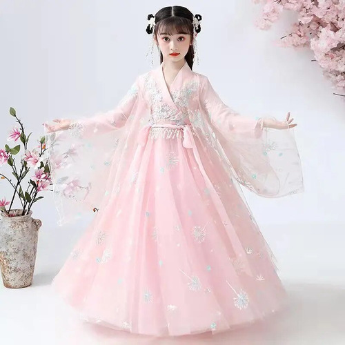 Vestido Hanfu Para Niños Japoneses Y Coreanos De 3-12 Tonela