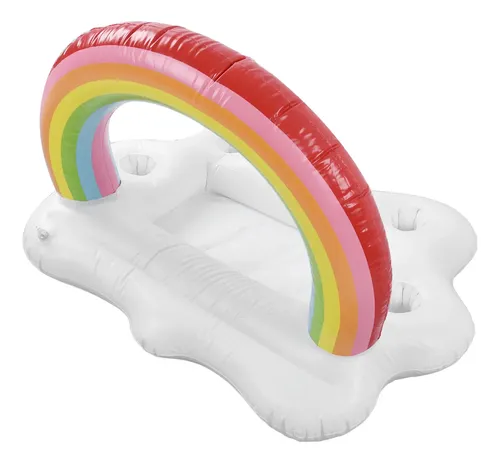 Soporte Inflable Para Bebidas 2 En 1 | Bandeja Flotante De PVC Con 8 Agujeros, Para Piscina, Playa Y Fiestas Acuáticas, Gran Capacidad