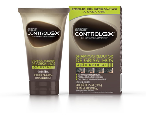  Shampoo Redutor De Grisalhos Grecin Control Gx 118 Ml