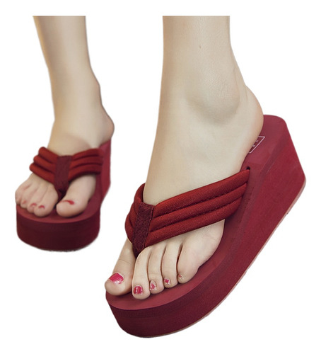 Chanclas Playa Mujer Verano Plataforma, Suela 6 Cm