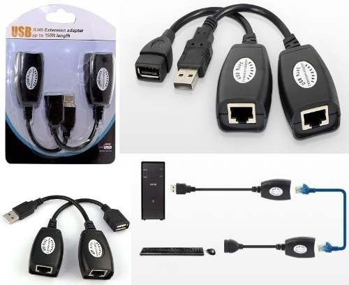 Cable Alargador Extensor Usb Rj45 Utp Cat 5 Cat6 45m