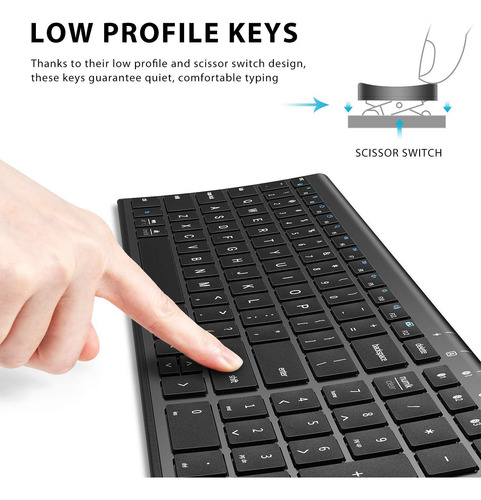 Teclado Bluetooth Recargable Para Pc Iclever