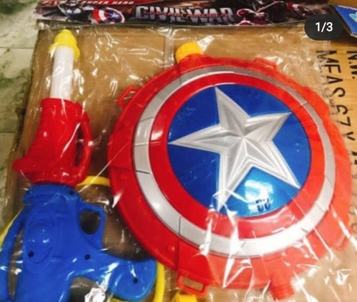 Pistola De Agua Grande Capitán América Ironman Spiderman