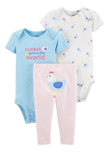 Carters Set 3 Piezas Bebe Niña