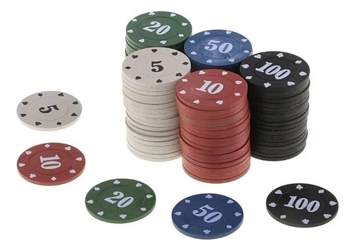 Juego De Poker Professional 100 Fichas Cartas Estuche Lata