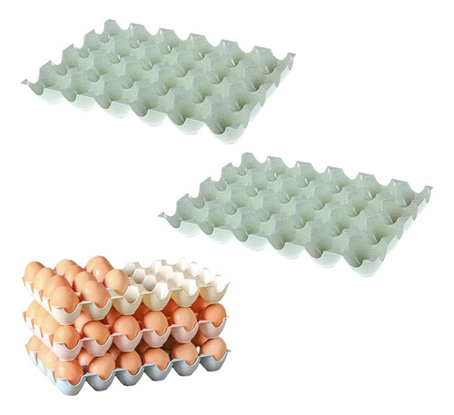 2pcs Puede Contener 24 Huevos Apilable Caja Para Cocina