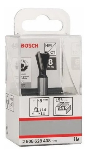 Fresa Cola De Milano 14 X 8 Mm 2 Filos Bosch 