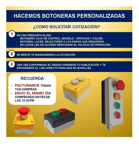 Botonera Paro De Emergencia Pulsador Block Na Y Nc