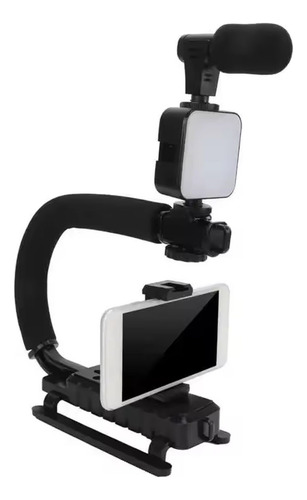 Soporte Para Celular Con Reflector Y Micrófono Kit Completo