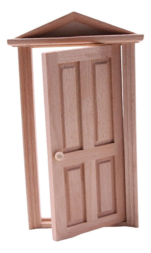 Mini Modelo De Puerta De Madera, Exteriormente Y Manejar