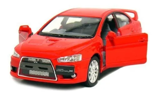 Coche A Escala Mitsubishi Lancer Evolution X Rojo 1:36 - 5