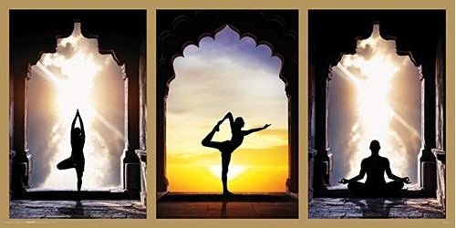 Las Posturas De Yoga Asanas Ejercicio India Inspirada Cartel