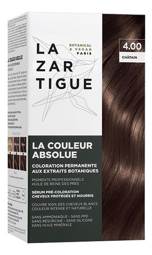 Kit Tintura Lazartigue  La Coleur Absolue tono 4 castaño para cabello