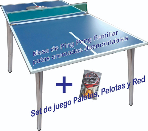 Mesa Ping Pong Familiar Patas Desmontables