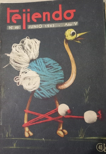 Set 7 Antiguas Revistas Tejiendo Década Del 40. Excelentes. (Usado)