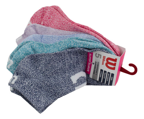 5 Pares Calcetin Tin Niña Wilson C5195 Colores Super Suave