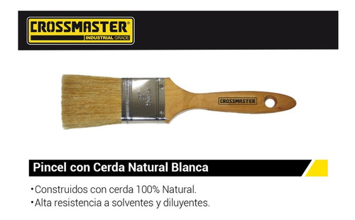 Pincel De Cerda Natural Blanca 12,5x9x44mm Crossmaster