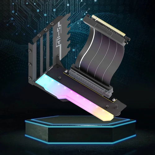 Kit Suporte Vertical Placa Vídeo Pcie Led Gpu