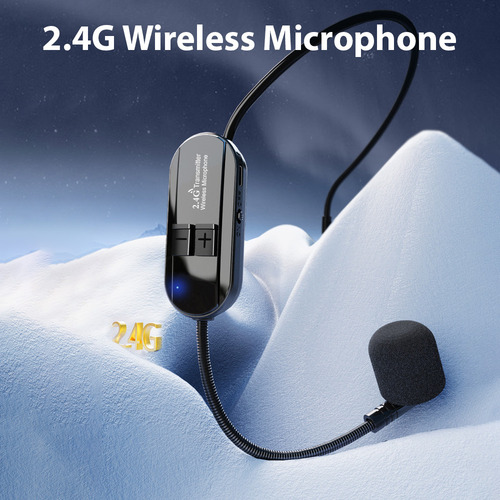 . Micrófono, Auriculares Inalámbricos De 2,4 G, Alcance De
