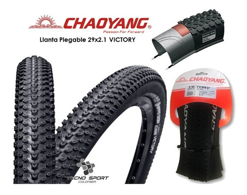 Imagen 2 de 9 de Llanta Bicicleta Chaoyang Plegable 29x2.1 Kevlar Antipinchaz