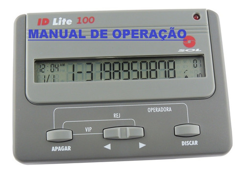 Imagem 1 de 1 de Manual De Operação Bina Id Lite 100