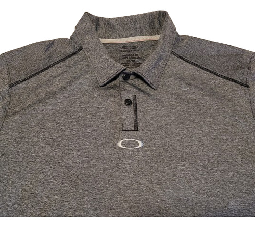 Playera Polo Oakley Color Gris Acero Talla Mediana (Usado)