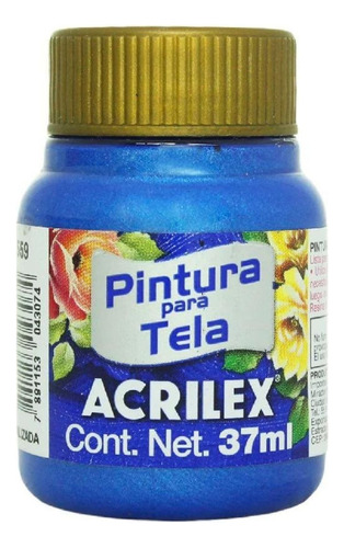 Pintura Acrilica Metalizada Tela Acrilex 37ml Escoge Color Color Azul