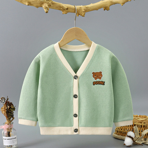 Cárdigan De Punto Con Cuello En V Para Niños, Primavera Y Ot