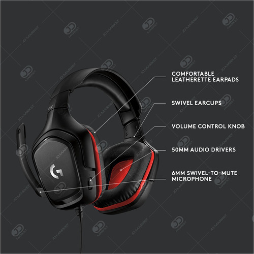 Imagen 3 de 8 de Diadema Gamer Estéreo Micrófono Logitech G332, Pc, Ps4, Xbox
