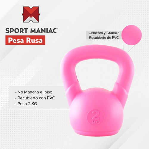Imagen 3 de 7 de Kit Sport Maniac Colchoneta Pesa Rusa Bandas Elásticas Step
