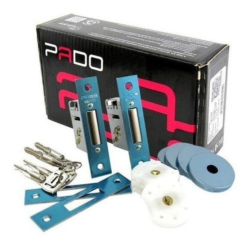 Imagem 2 de 5 de 2 X Trava Tetra Chave Auxiliar Inox Polido 11000 Ixp - Pado