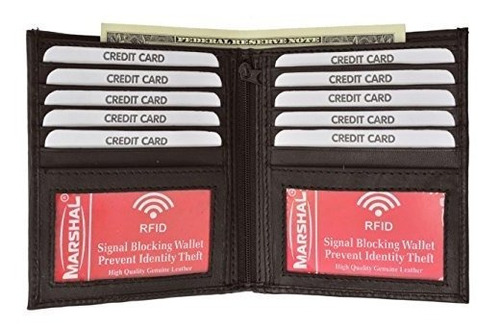 Rfid Hombres De Cuero Genuino Europeo De Bifold Ht14d