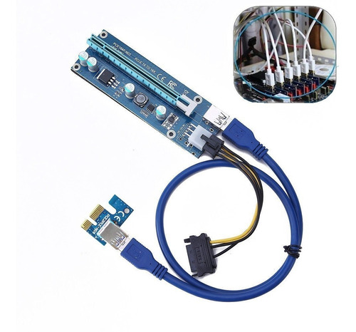 Imagen 8 de 8 de Riser Extensión Pci-e 16x 1x Para Tarjetas De Video