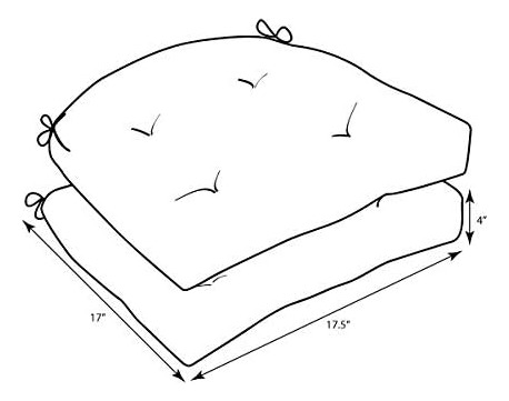 Cojín Para Silla Pillow Perfect Stripe Con Lazos, Capitoné,