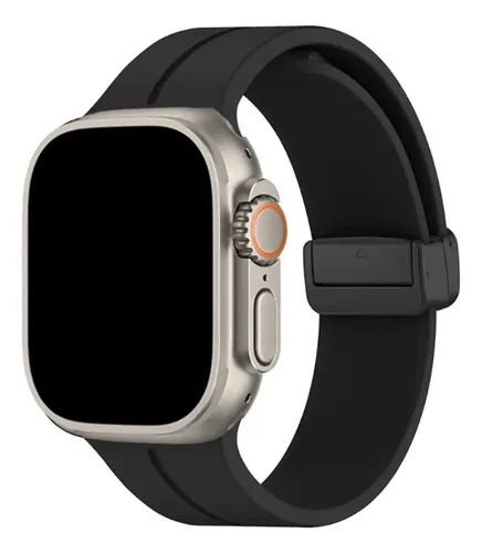 Pulseira Fecho Magnetico Preto P/ Apple Watch Series 10 46mm