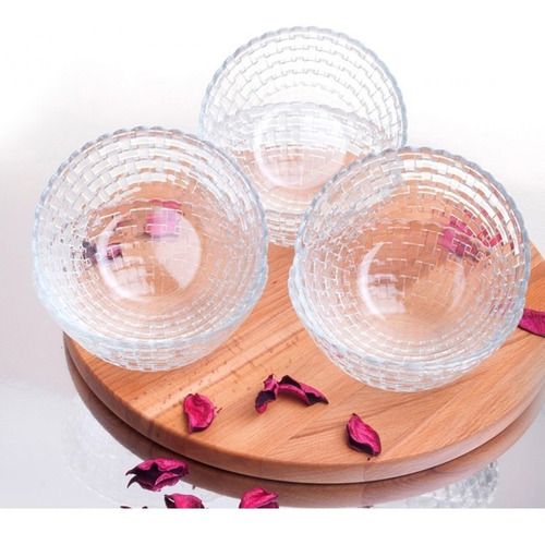 Imagen 7 de 8 de Ensaladera En Vidrio Con 6 Bowls - Set X 7 Piezas