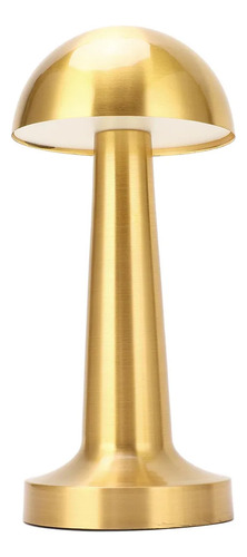 Mesa Inalámbrica De Metal Dorado En Forma De Hongo Recargabl